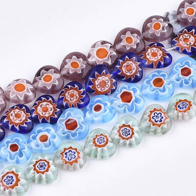 Handmade Millefiori Lampwork Beads Strands