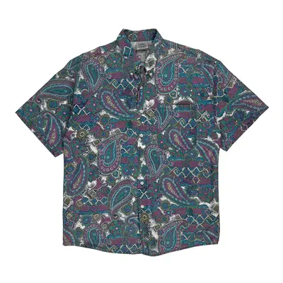 Free Fall Hawaiian Shirt - Small Multicoloured Cotton