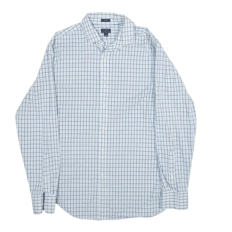 J.CREW Shirt Blue Check Long Sleeve Mens M