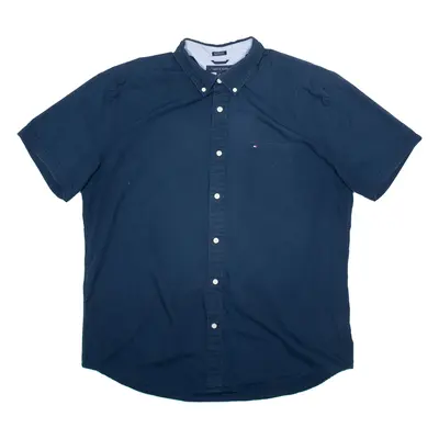 TOMMY HILFIGER Mens Plain Shirt Blue XL