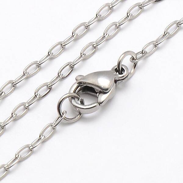 Tarnish Resistant Trendy Unisex 304 Stainless Steel Cable Chain Necklaces