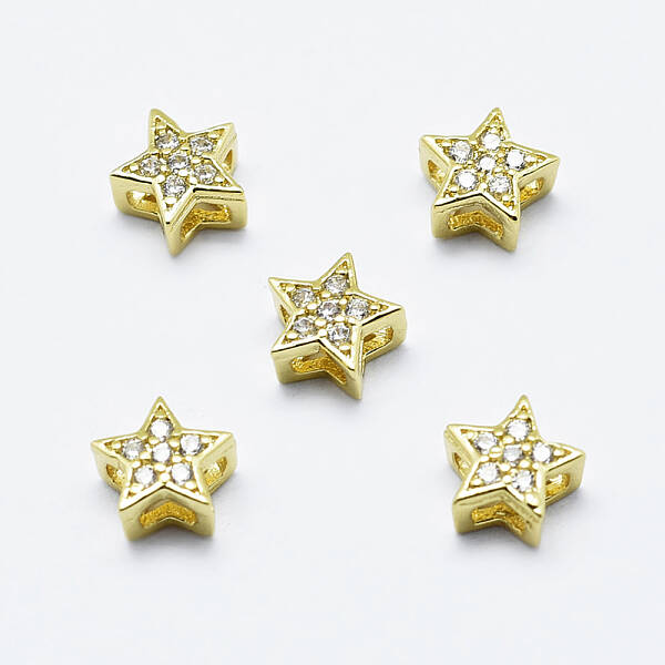 Brass Micro Pave Cubic Zirconia Pendants