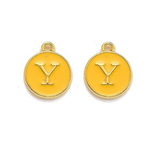 Golden Plated Alloy Enamel Charms
