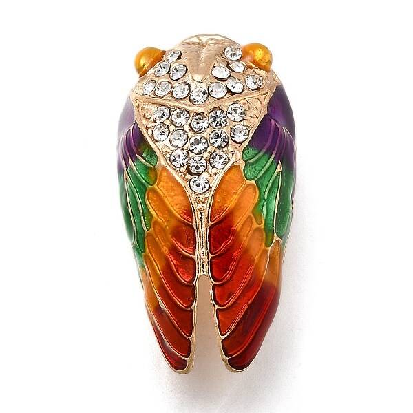 Zinc Alloy Enamel Rhinstone Brooches