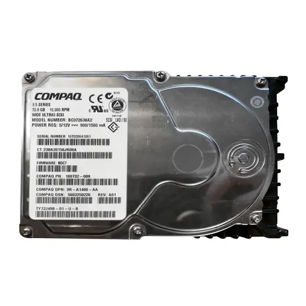 3R-A1498-AA HP 72.8GB Ultra-160 SCSI 10000 3.5-inch Hard Drive