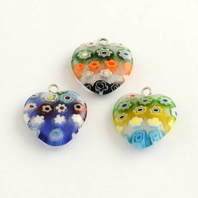 Handmade Millefiori Glass Pendants
