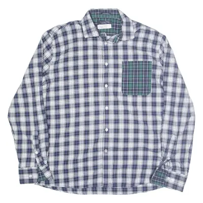 TOMMY HILFIGER Slim Shirt Blue Check Long Sleeve Mens L