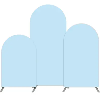 Aperturee Simple Sky Blue Double Sided Party Arch Backdrop Kit | Diy Arch Backdrop Cover | Custom Arched Wall Covers | Chiara...
