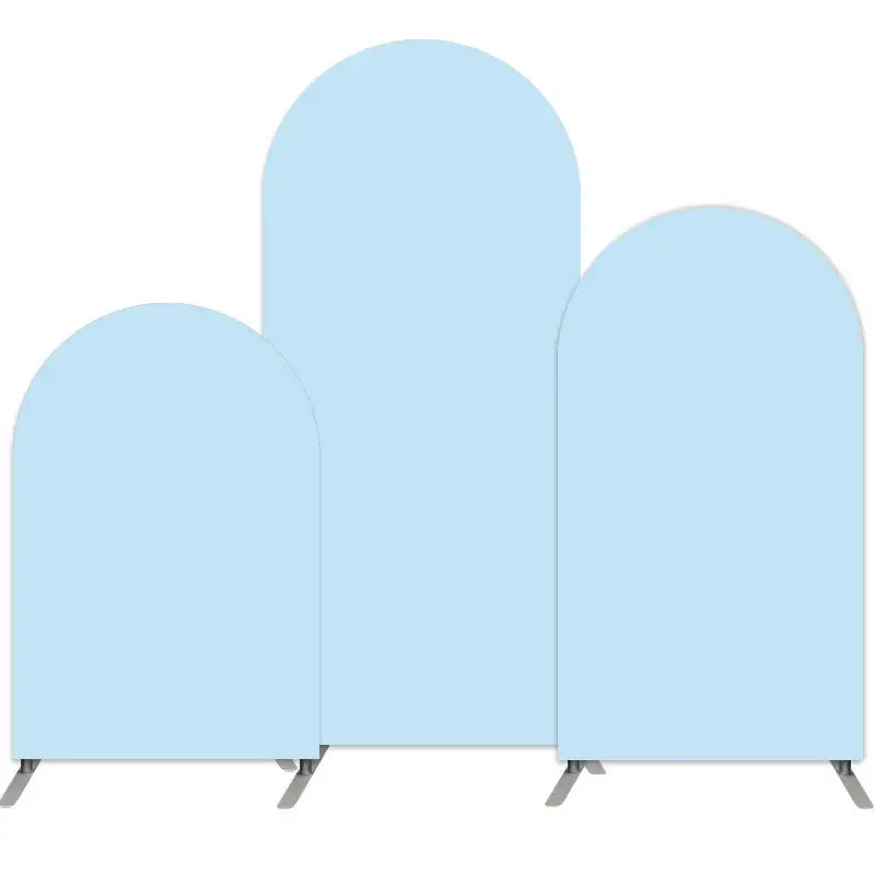 Aperturee Simple Sky Blue Double Sided Party Arch Backdrop Kit | Diy Arch Backdrop Cover | Custom Arched Wall Covers | Chiara...