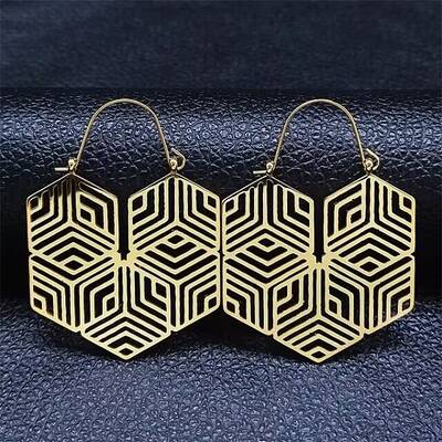 304 Stainless Steel Pendants Boho Earrings