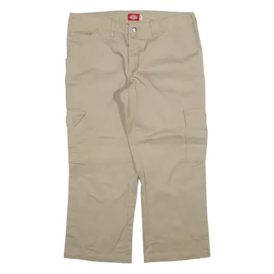 DICKIES Cargo Womens Trousers Beige Regular Straight W32 L23