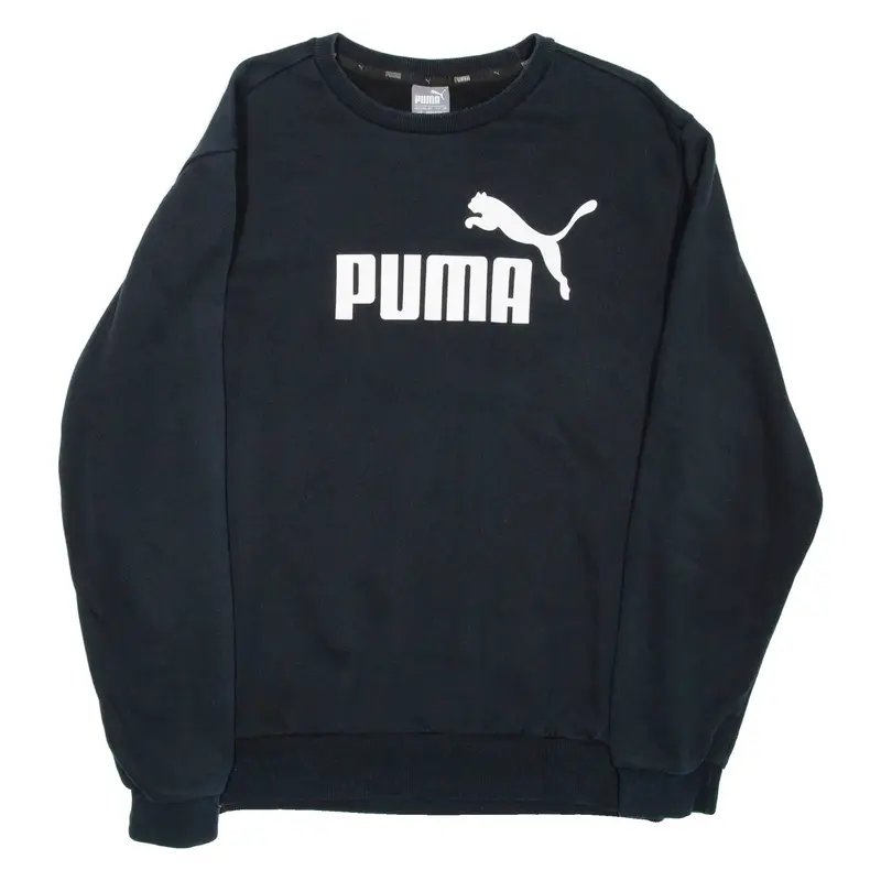 PUMA Mens Sweatshirt Black Crewneck L