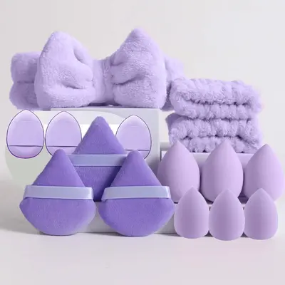 Makeup Tool Set for Women, 15pcs/set Dry & Wet Use Makeup Puff for Facial Detailing, Multi-use  Facial Makeup & Face Washing...