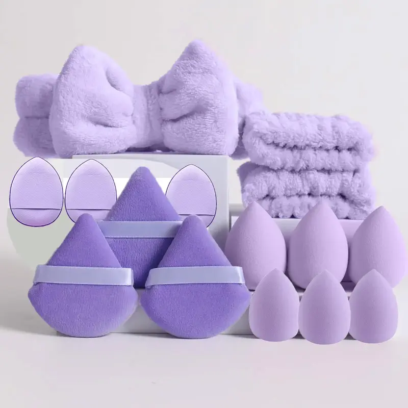 Makeup Tool Set for Women, 15pcs/set Dry & Wet Use Makeup Puff for Facial Detailing, Multi-use  Facial Makeup & Face Washing...