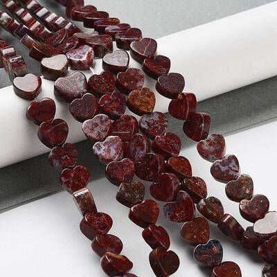 Natural Red Ocean Agate Beads Strands