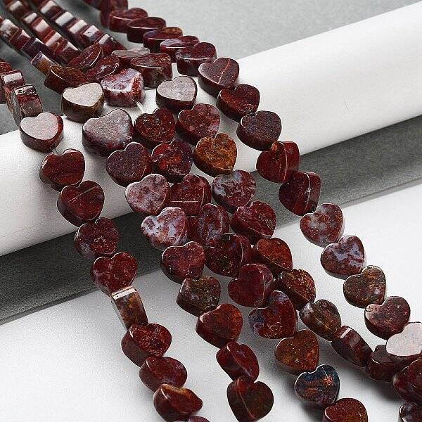 Natural Red Ocean Agate Beads Strands