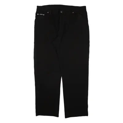 HUGO BOSS Mens Trousers Black Regular Straight W40 L29