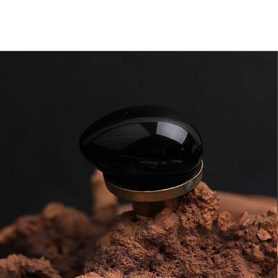 Natural Obsidian Egg Figurines Statues for Home Office Desktop Decoration