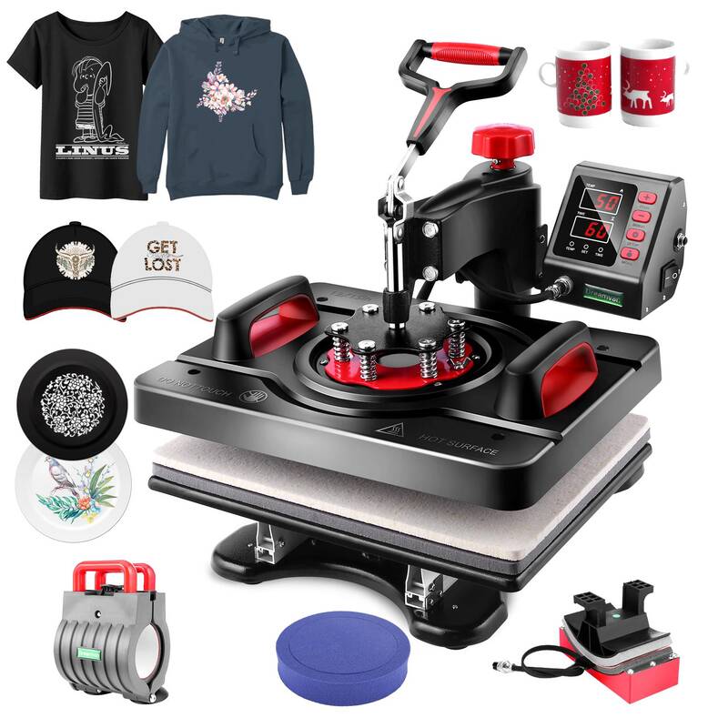 AKEYDIY Heat Press Machine Professional Sublimation Machine 15 X 12 Swing Away Shirt Printing Heat Transfer Digital Tu