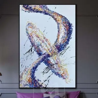Original Calming Painting Abstract Artwork Modern Abstract Painting | GALACTIC SWIRL