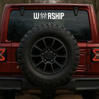 Worship Sleep Token Logo Car Decal for Vehicle Rear Window Decorative Sticker
