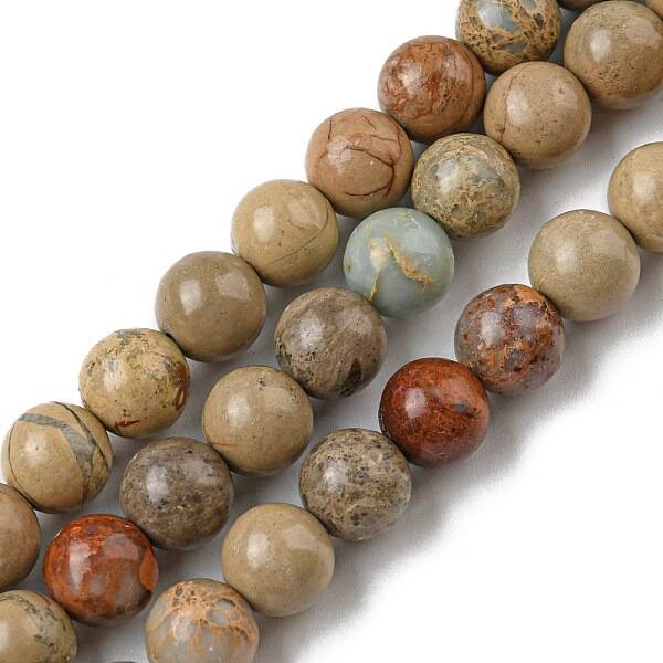 Natural Aqua Terra Jasper Beads Strands