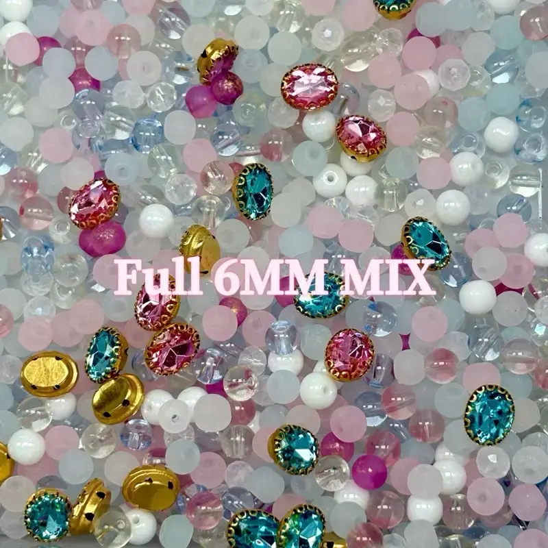 D. Daily Glass Beads Mix Charm Included Two Bottle Size Customizable Color Quantity Selection Process Easy Selection Process ...