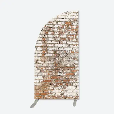 Aperturee Half Moon Retro Faded Brick Wall Arch Party Backdrop | Custom Arched Wall Covers | Diy Arch Backdrop Cover | Diy Ro...