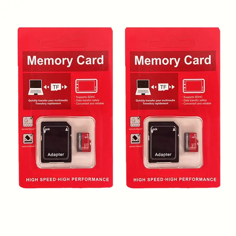 2-Pack × 1TB Micro SD Card (TF) and adapter - Memory card, storage, Mini TF Micro SD card, universal compatibility for smart...