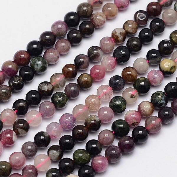 Natural Tourmaline Round Bead Strands