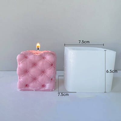 DIY Rhombus Pattern Sofa Chair Candle Food Grade Silicone Molds