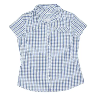 COLUMBIA Womens Shirt Blue Check L