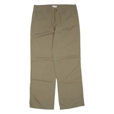CALVIN KLEIN Womens Trousers Green Regular Straight Linen W32 L32