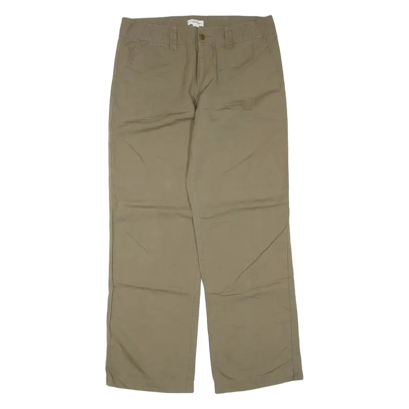CALVIN KLEIN Womens Trousers Green Regular Straight Linen W32 L32