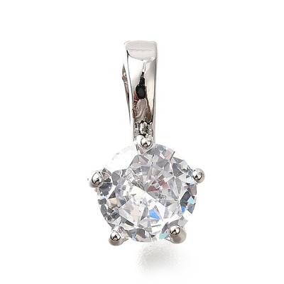 Brass Micro Pave Cubic Zirconia Charms