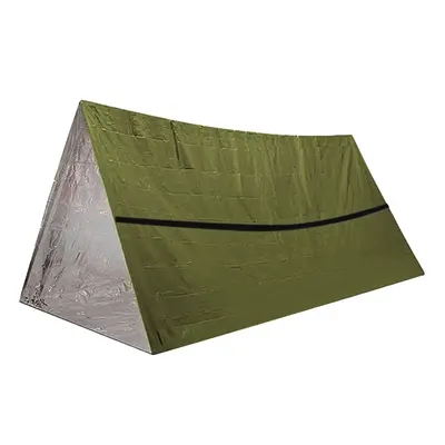 Waterproof Windproof Foldable Thermal Tent, Triangular Design Emergency Warm Tent, Lightweight Film Living Tent for Outdoor H...