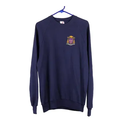 Jerzees Embroidered Sweatshirt - XL Navy Cotton Blend
