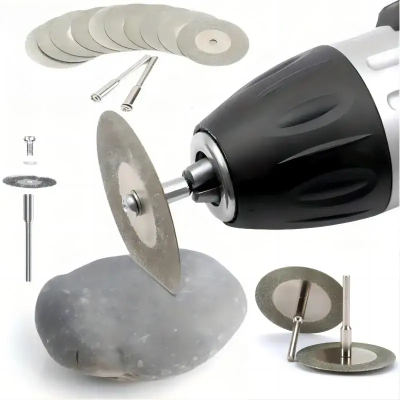 Mini Diamond Cutting Wheel, Rotating Round Nail Drill Bit, Grinding Abrasive Stone Ceramic Stone Glass Cutting Tool, Cutting...