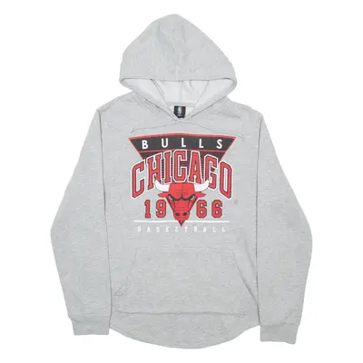 NBA Chicago Bulls Mens Grey Hoodie USA M