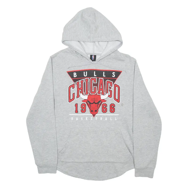 NBA Chicago Bulls Mens Grey Hoodie USA M