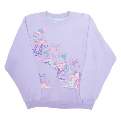 CLASSIC REFLECTIONS Womens Sweatshirt Purple L