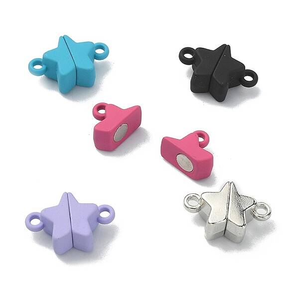 5 Sets 5 Colors Star Alloy Magnetic Clasps