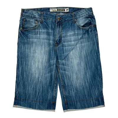 Sokool Denim Shorts - 34W 14L Blue Denim
