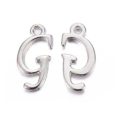 Platinum Plated Alloy Letter Pendants