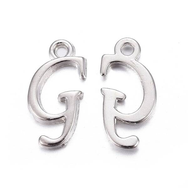 Platinum Plated Alloy Letter Pendants
