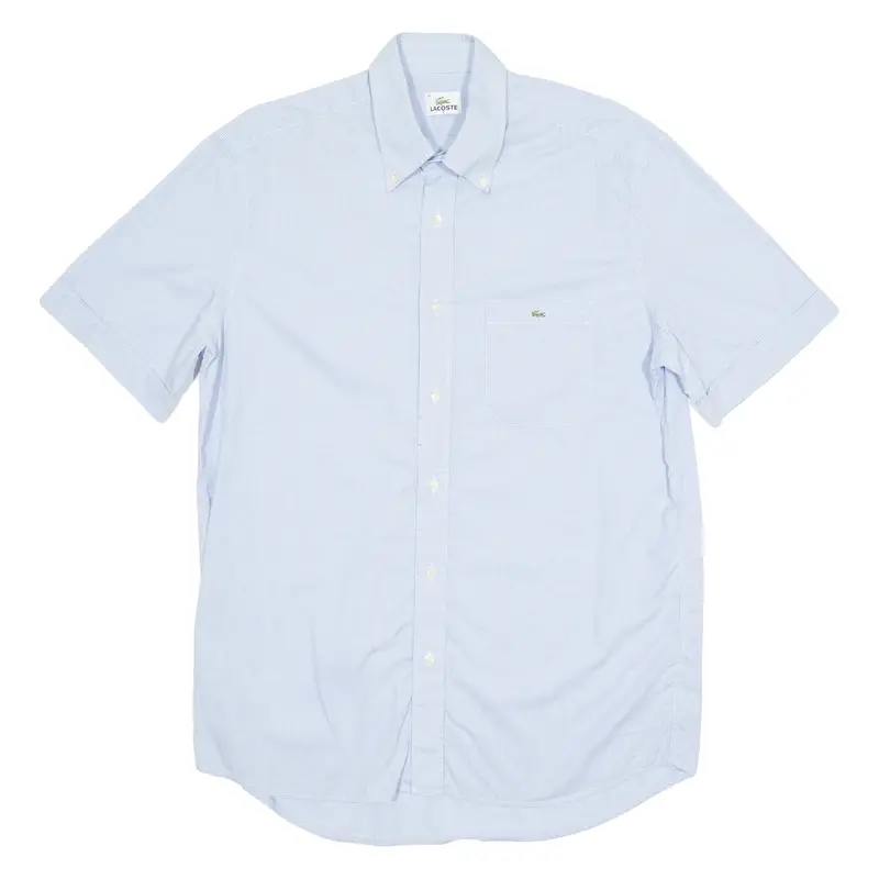 LACOSTE Mens Shirt Blue Gingham Long Sleeve L