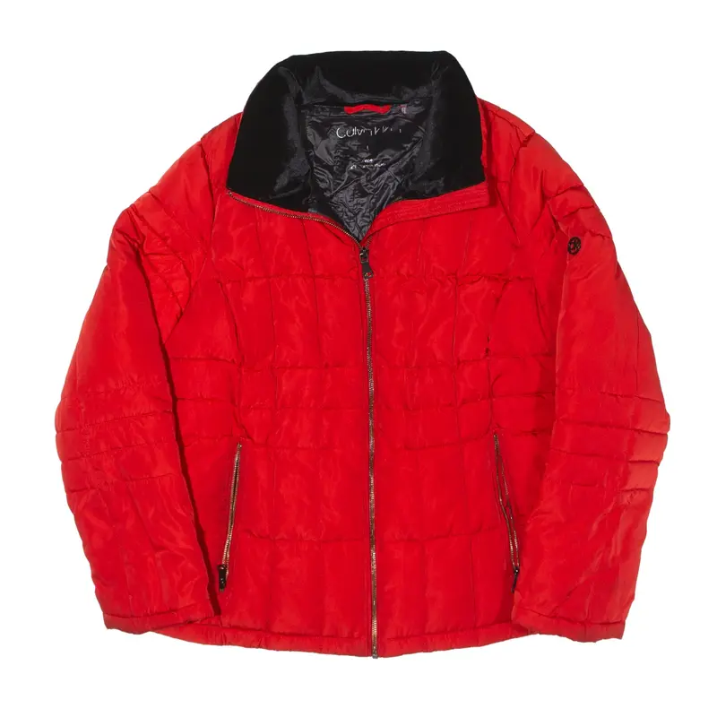 CALVIN KLEIN Puffer Jacket Red Womens L