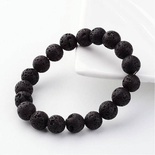 Natural Lava Rock Beads Stretch Bracelets