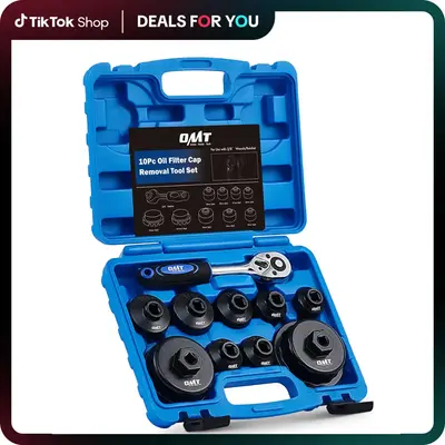 ăFallDealsForYouăOrion Motor Tech 3/8 Drive Low Profile Oil Filter Cap Wrench Socket Set,10pc Oil Filter Wrench, Ratche...