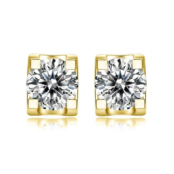 925 Sterling Silver Micro Pave Cubic Zirconia Ear Studs for Women